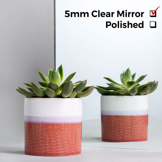 5mm, Cut to Size Clear Mirror, No Edges Polishing