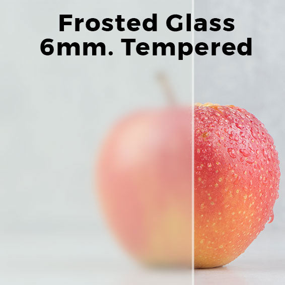 6mm, 12" x 60" Tempered Frosted Glass Shelves, Polished Edges