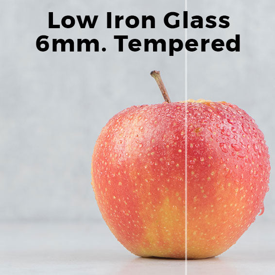 6mm, Tempered Cut to Size Low Iron Glass, No Edges Polishing