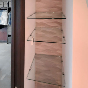 4mm, Low Iron Glass Shelves, Not Tempered, Polished Edges