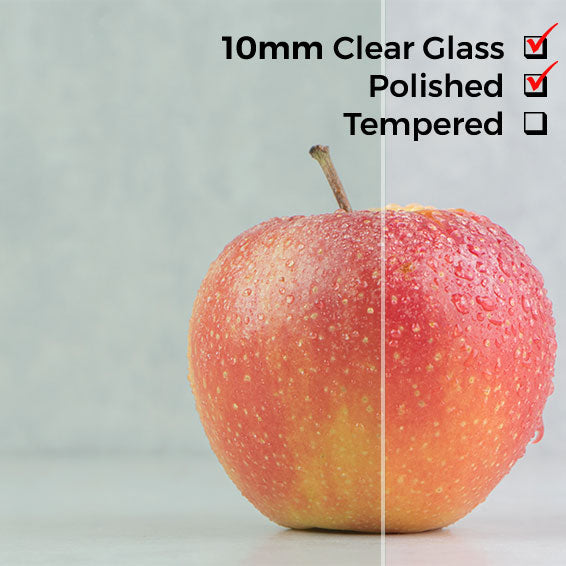 10mm, Clear Glass Shelves, Not Tempered, Polished Edges