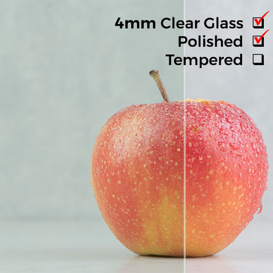 4mm, Clear Glass Shelves, Not Tempered, Polished Edges