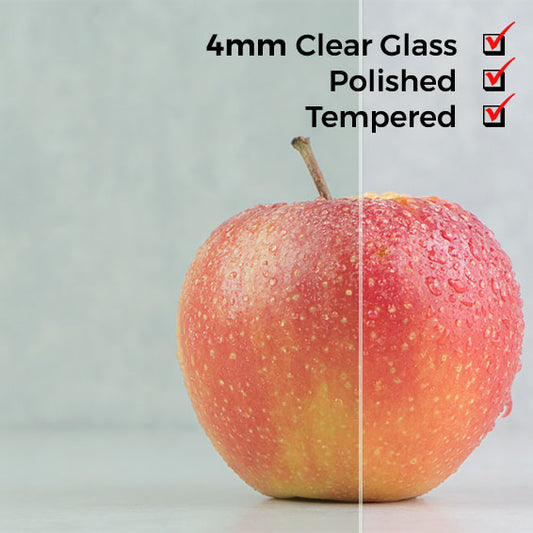 4mm, Tempered Clear Glass Shelves, Polished Edges