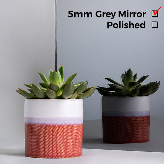 5mm, Cut to Size Grey Mirror, No Edges Polishing