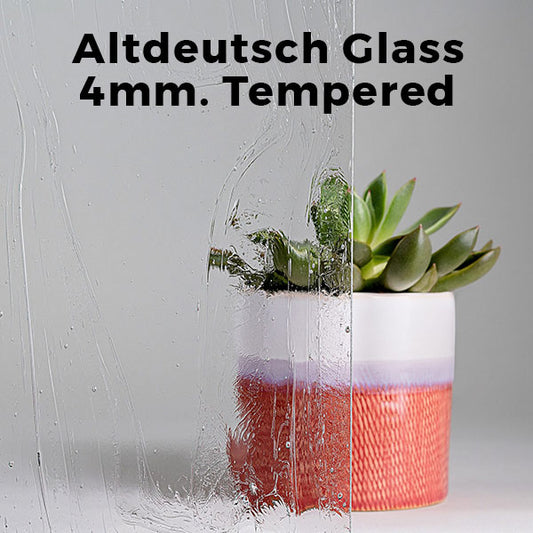 4mm, Tempered Altdeutsch Glass, Polished Edges