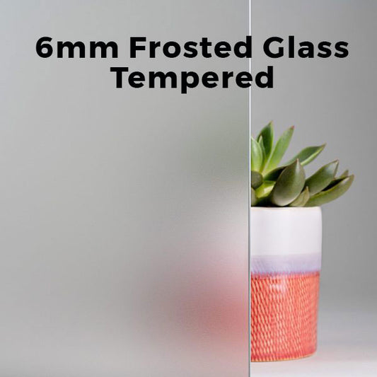 6mm, Tempered Frosted Glass Shelves, Polished Edges