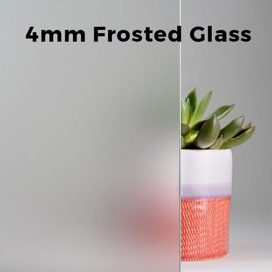 4mm, 12" x 60" Frosted Glass Shelves, Not Tempered, Polished Edge