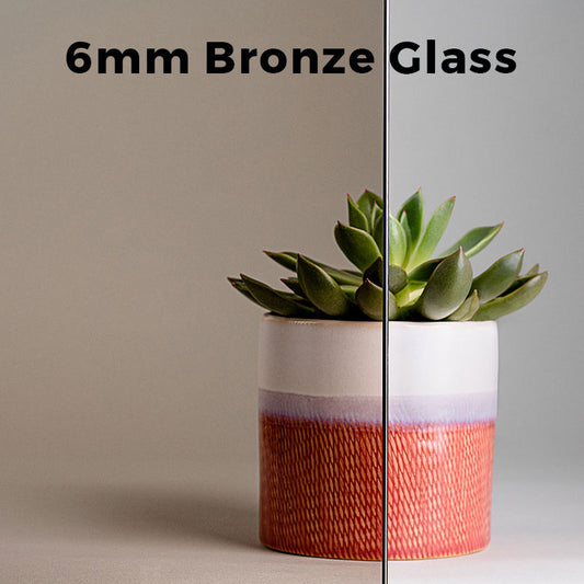 6mm, 12" x 60" Bronze Glass Shelves, Not Tempered, Polished Edges