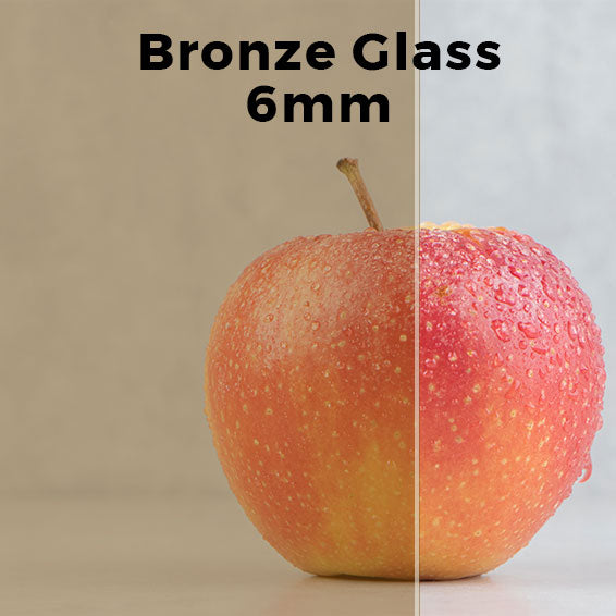 6mm, Cut to Size Bronze Glass, Not Tempered, No Edges Polishing