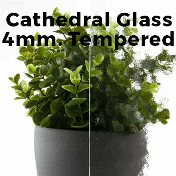 4mm, Tempered Cathedral Glass Shelves, Polished Edges