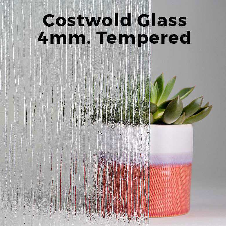 4mm, 12" x 48" Tempered Costwold Glass Shelves, Polished Edges