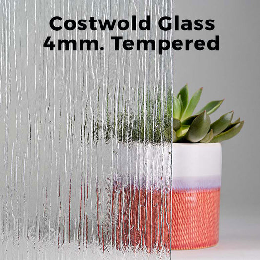 4mm, Tempered Costwold Glass Shelves, Polished Edges