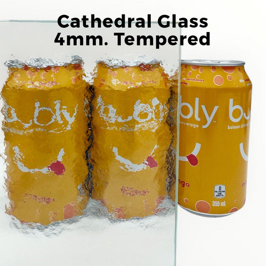 4mm, Tempered Cathedral Glass Shelves, Polished Edges