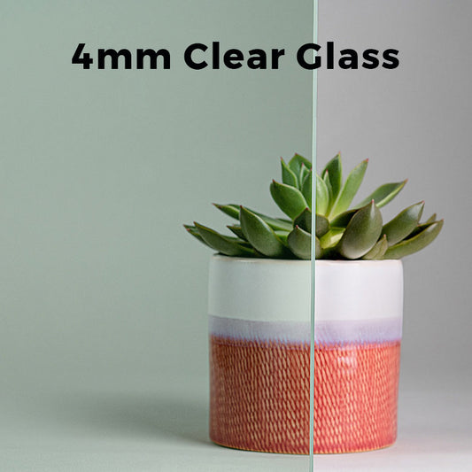 4mm, 12" x 12" Clear Glass Shelves, Not Tempered, Polished Edge