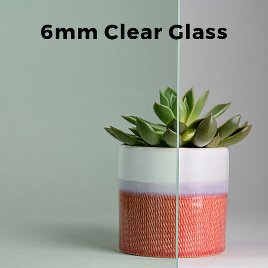 6mm, 12" x 24" Clear Glass Shelves, Not Tempered, Polished Edge