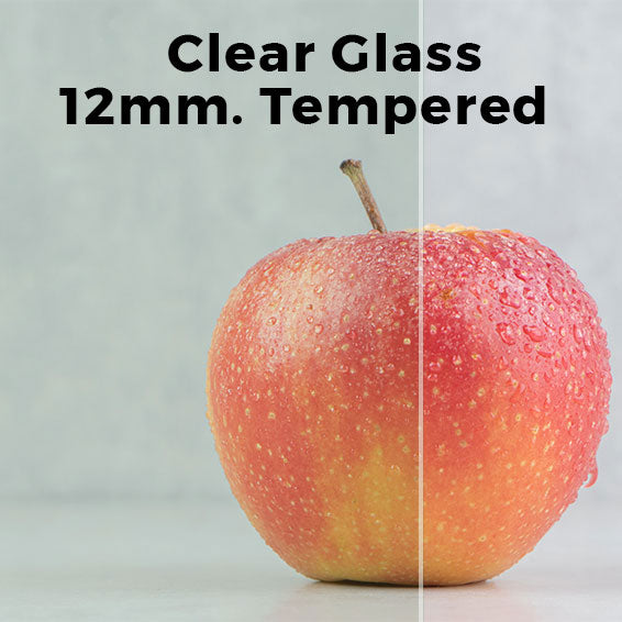 12mm, Tempered Cut to Size Clear Glass, No Edges Polishing
