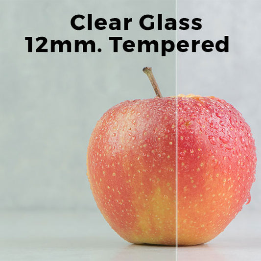 12mm, Tempered Cut to Size Clear Glass, No Edges Polishing