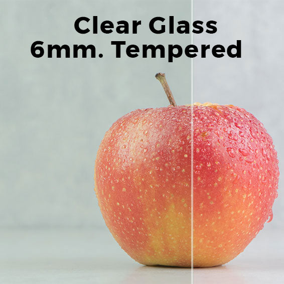 6mm, Tempered Cut to Size Clear Glass, No Edges Polishing
