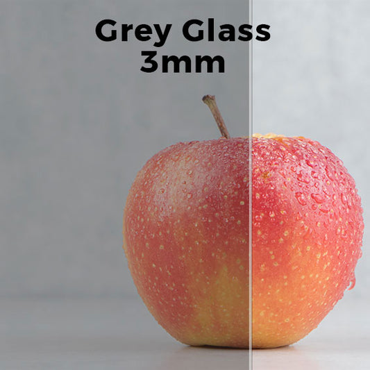 3mm, Cut to Size Grey Glass, Not Tempered, No Edges Polishing