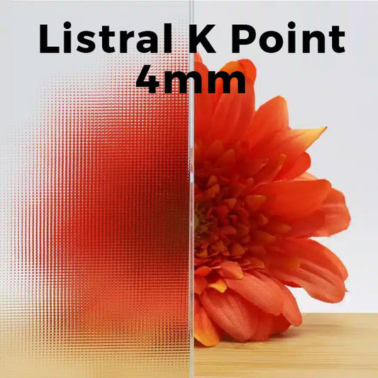 4mm, Listral K Point (Tiny Squares) Glass Shelves, Not Tempered, Polished Edges