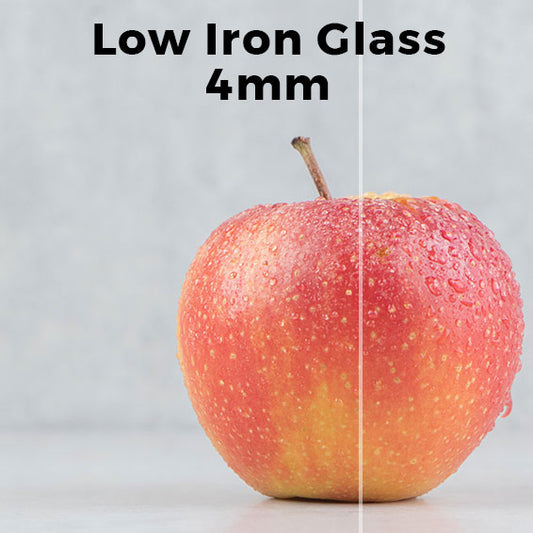 4mm, 12" x 24" Low Iron Glass Shelves, Not Tempered, Polished Edge