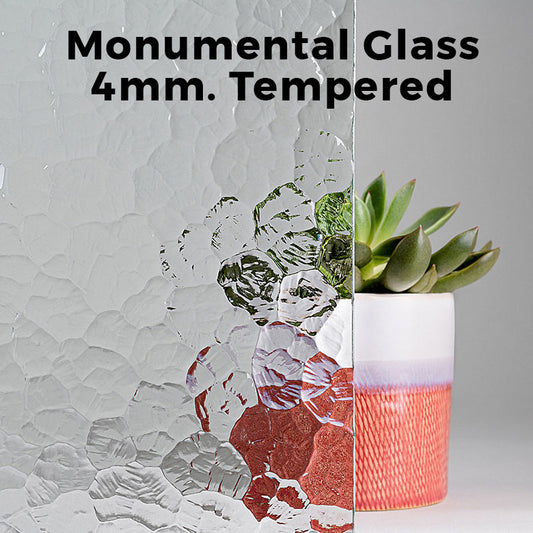 4mm, Tempered Monumental Glass, Polished Edges