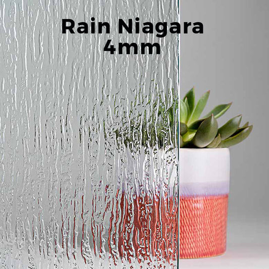 4mm, Rain Niagara Glass Shelves, Not Tempered, Polished Edges